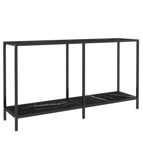 vidaXL Wandtafel 140x35x75,5 cm gehard glas zwart afbeelding2 - 1