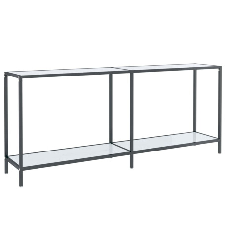 vidaXL Wandtafel 180x35x75,5 cm gehard glas wit afbeelding2 - 1
