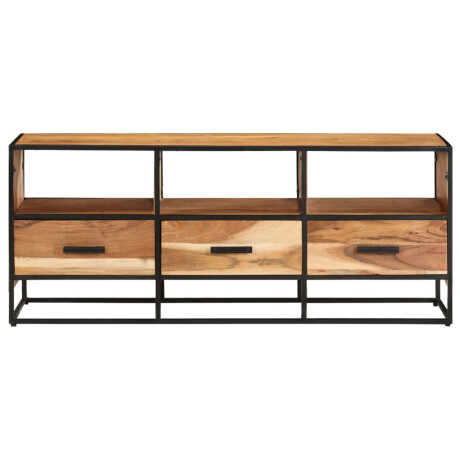 vidaXL Tv-meubel 110x30x45 cm massief acaciahout afbeelding2 - 1