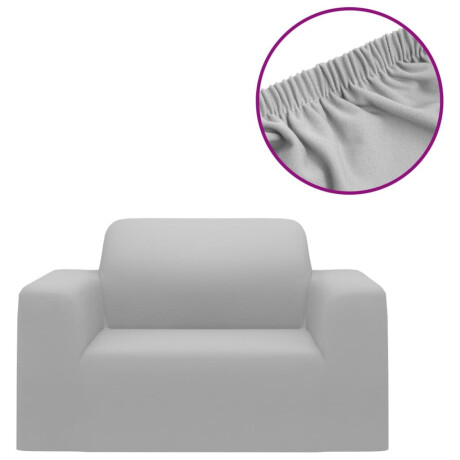 vidaXL Stretch meubelhoes voor bank grijs polyester jersey afbeelding2 - 1