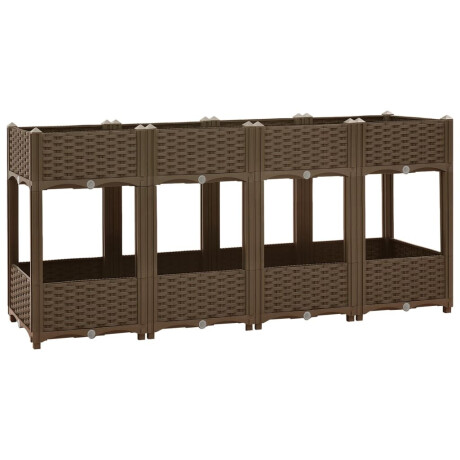 vidaXL Plantenbak verhoogd 160x40x71 cm polypropyleen afbeelding2 - 1