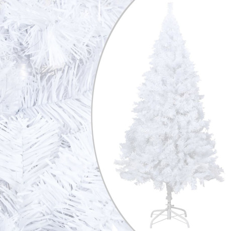 vidaXL Kunstkerstboom met verlichting en kerstballen 120 cm PVC wit afbeelding2 - 1