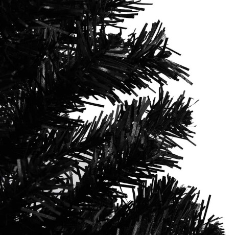 vidaXL Kunstkerstboom met verlichting en kerstballen 150 cm PVC zwart afbeelding2 - 1