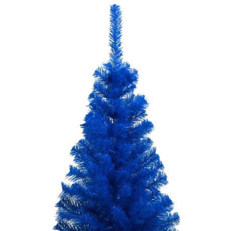 vidaXL Kunstkerstboom met verlichting en kerstballen 120 cm PVC blauw afbeelding2 - 1