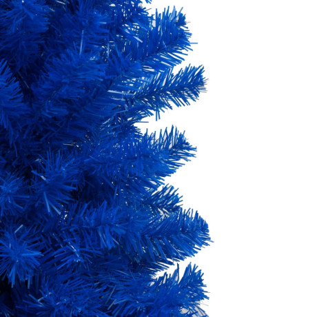 vidaXL Kunstkerstboom met verlichting en kerstballen 150 cm PVC blauw afbeelding2 - 1