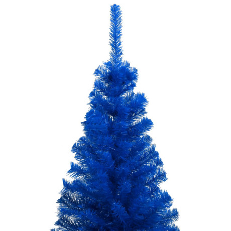 vidaXL Kunstkerstboom met verlichting en kerstballen 240 cm PVC blauw afbeelding2 - 1