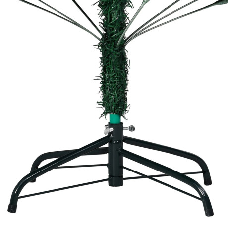 vidaXL Kunstkerstboom met verlichting en kerstballen 150 cm PVC groen afbeelding2 - 1