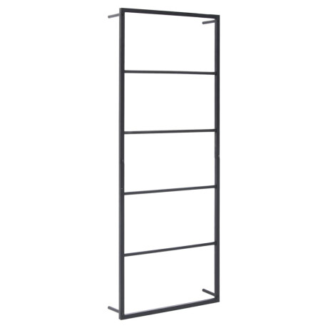 vidaXL Handdoekenrek 45x10x115 cm staal zwart afbeelding2 - 1