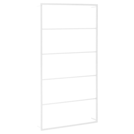 vidaXL Handdoekenrek 60x10x116 cm staal wit afbeelding2 - 1