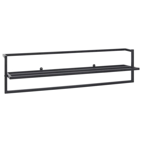 vidaXL Handdoekenrek 95x25x22 cm ijzer zwart afbeelding2 - 1