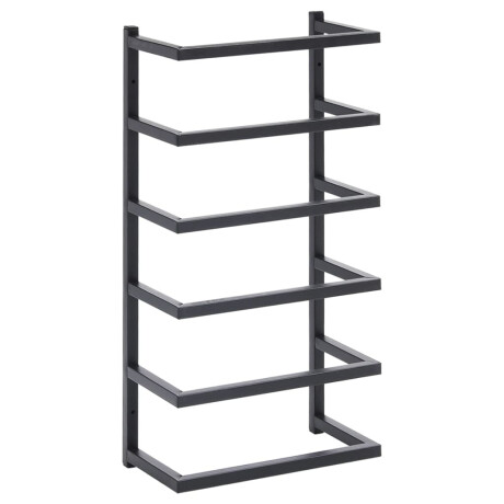 vidaXL Handdoekenrek 24x12x48 cm staal zwart afbeelding2 - 1
