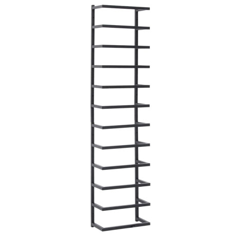 vidaXL Handdoekenrek 24x12x96 cm staal zwart afbeelding2 - 1