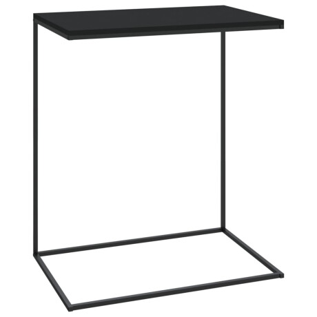 vidaXL Bijzettafel 55x35x66 cm bewerkt hout zwart afbeelding2 - 1