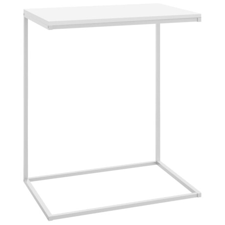 vidaXL Bijzettafel 55x35x66 cm bewerkt hout wit afbeelding2 - 1