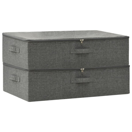 vidaXL Opbergboxen 2 st 70x40x18 cm stof antracietkleurig afbeelding2 - 1