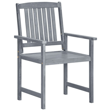 vidaXL Tuinstoelen 8 st massief acaciahout grijs afbeelding2 - 1