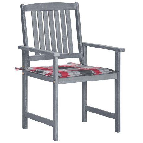vidaXL Tuinstoelen 8 st met kussens massief acaciahout grijs afbeelding2 - 1