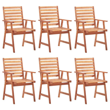 vidaXL Tuinstoelen 6 st met kussens massief acaciahout afbeelding2 - 1