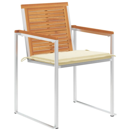 vidaXL Tuinstoelen 4 st met kussens massief acaciahout afbeelding2 - 1