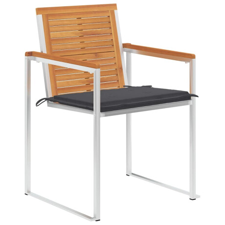 vidaXL Tuinstoelen 6 st met kussens massief acaciahout afbeelding2 - 1