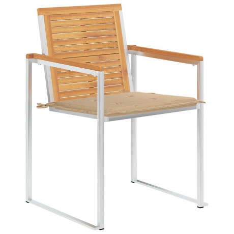 vidaXL Tuinstoelen 6 st met kussens massief teakhout afbeelding2 - 1
