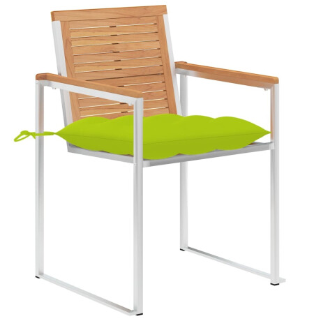 vidaXL Tuinstoelen 6 st met kussens massief teakhout afbeelding2 - 1