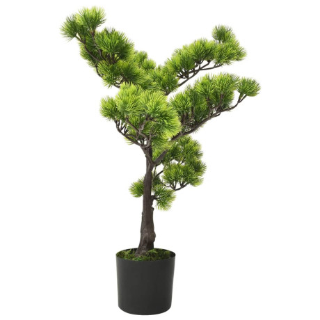 vidaXL Kunstplant met pot pinus bonsai 60 cm groen afbeelding2 - 1