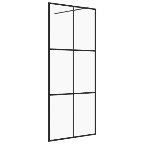 vidaXL Inloopdouchewand 90x195 cm ESG-glas transparant en zwart afbeelding2 - 1