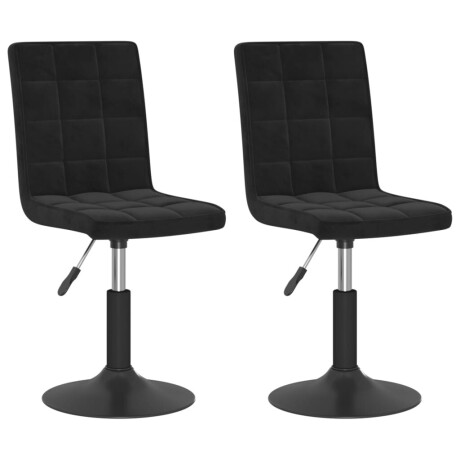 vidaXL Eetkamerstoelen draaibaar 2 st fluweel zwart afbeelding2 - 1