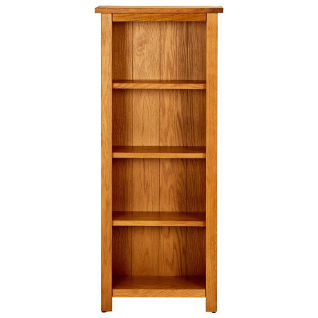 vidaXL Boekenkast met 4 schappen 45x22x110 cm massief eikenhout afbeelding2 - 1