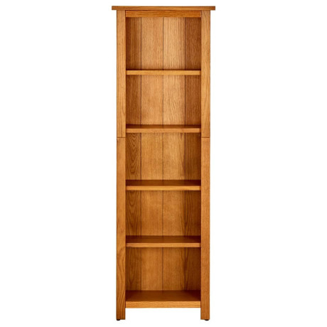 vidaXL Boekenkast met 5 schappen 45x22x140 cm massief eikenhout afbeelding2 - 1