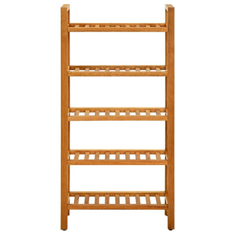 vidaXL Schoenenrek met 5 schappen 50x27x100 cm massief eikenhout afbeelding2 - 1