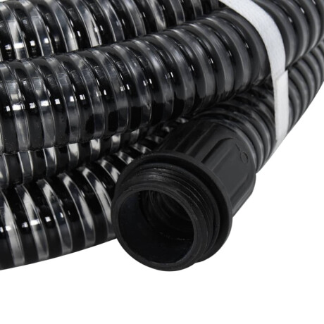 vidaXL Zuigslang met messing koppelingen 1,1'' 15 m PVC zwart afbeelding2 - 1