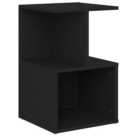 vidaXL Nachtkastje 35x35x55 cm bewerkt hout zwart afbeelding2 - 1