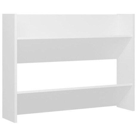 vidaXL Wandschoenenkast 80x18x60 cm bewerkt hout wit afbeelding2 - 1