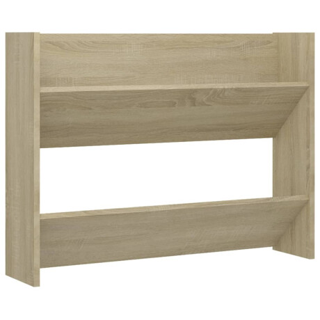 vidaXL Wandschoenenkast 80x18x60 cm bewerkt hout sonoma eikenkleurig afbeelding2 - 1