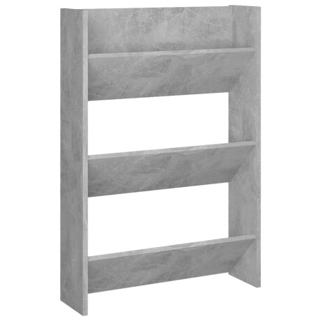 vidaXL Wandschoenenkast 60x18x90 cm spaanplaat betongrijs afbeelding2 - 1