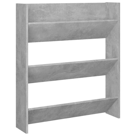 vidaXL Wandschoenenkast 80x18x90 cm spaanplaat betongrijs afbeelding2 - 1