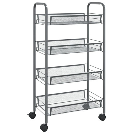 vidaXL Keukentrolley 4-laags 46x26x85 cm ijzer grijs afbeelding2 - 1