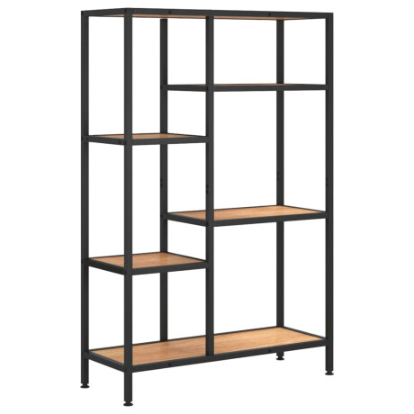 vidaXL Boekenkast 80x30x120 cm staal en bewerkt hout afbeelding2 - 1