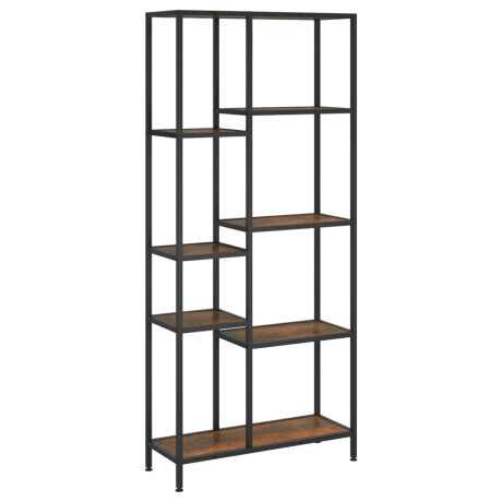 vidaXL Boekenkast 80x30x180 cm staal en bewerkt hout afbeelding2 - 1