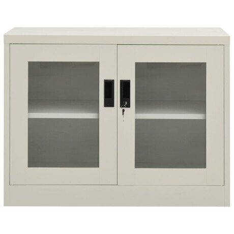 vidaXL Kantoorkast 90x40x70 cm staal lichtgrijs afbeelding2 - 1