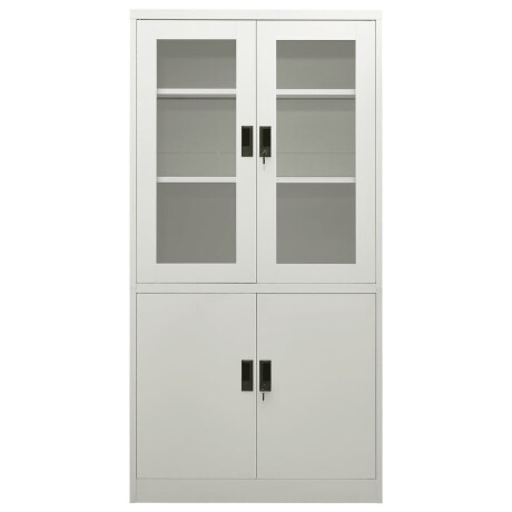 vidaXL Kantoorkast 90x40x180 cm staal lichtgrijs afbeelding2 - 1