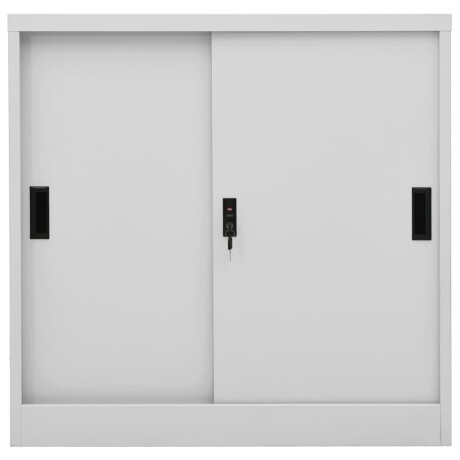 vidaXL Kantoorkast met schuifdeuren 90x40x90 cm staal lichtgrijs afbeelding2 - 1