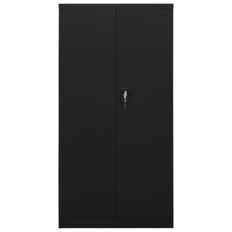 vidaXL Lockerkast 90x40x180 cm staal zwart afbeelding2 - 1