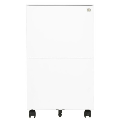 vidaXL Ladeblok verrijdbaar 39x45x67 cm staal wit afbeelding2 - 1