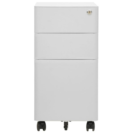 vidaXL Ladeblok verrijdbaar 30x45x59 cm staal lichtgrijs afbeelding2 - 1