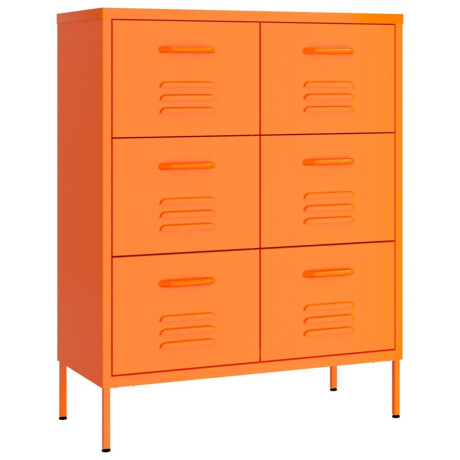 vidaXL Ladekast 80x35x101,5 cm staal oranje afbeelding2 - 1