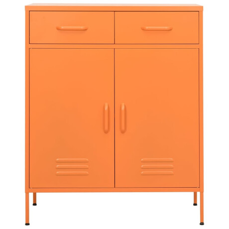 vidaXL Opbergkast 80x35x101,5 cm staal oranje afbeelding2 - 1