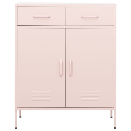 vidaXL Opbergkast 80x35x101,5 cm staal roze afbeelding2 - 1